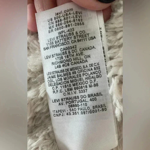 Levi’s original Sherpa corduroy trucker jacket, color - safari tan; size S - Picture 12 of 12